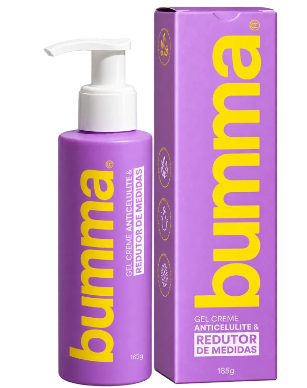 Frasco e caixa do Gel Creme Anticelulite bumma 185 g
